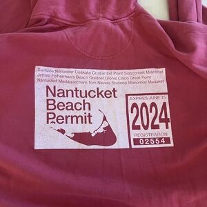Nantucket Beach Permit Women's Jacket - Red
